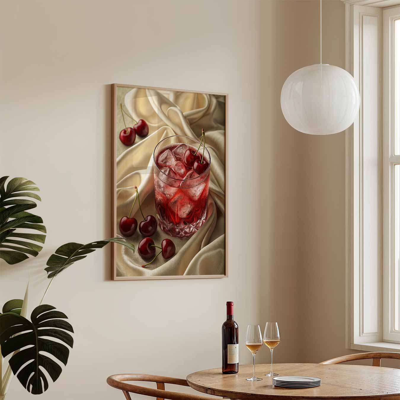 Luxe Kersen Mocktail Poster-WallArtistic