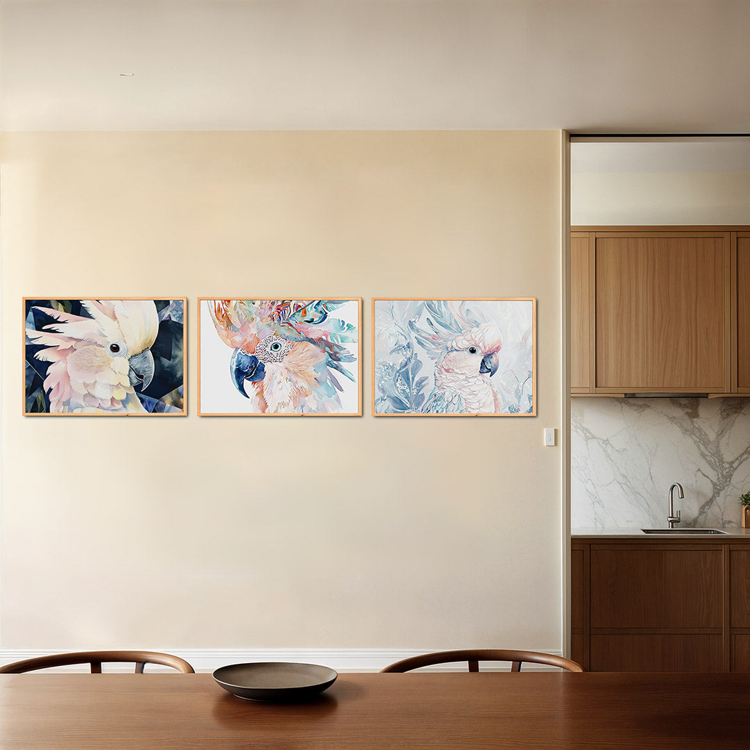 Vogel en vormen Posterset