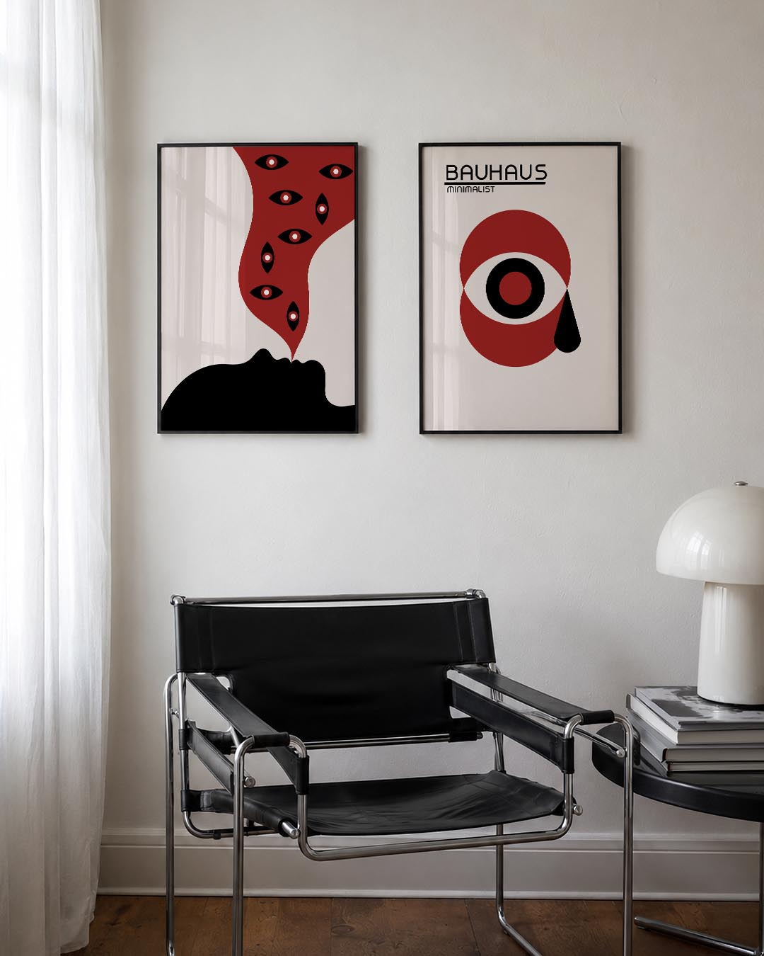 Oogvormen en silhouet Posterset