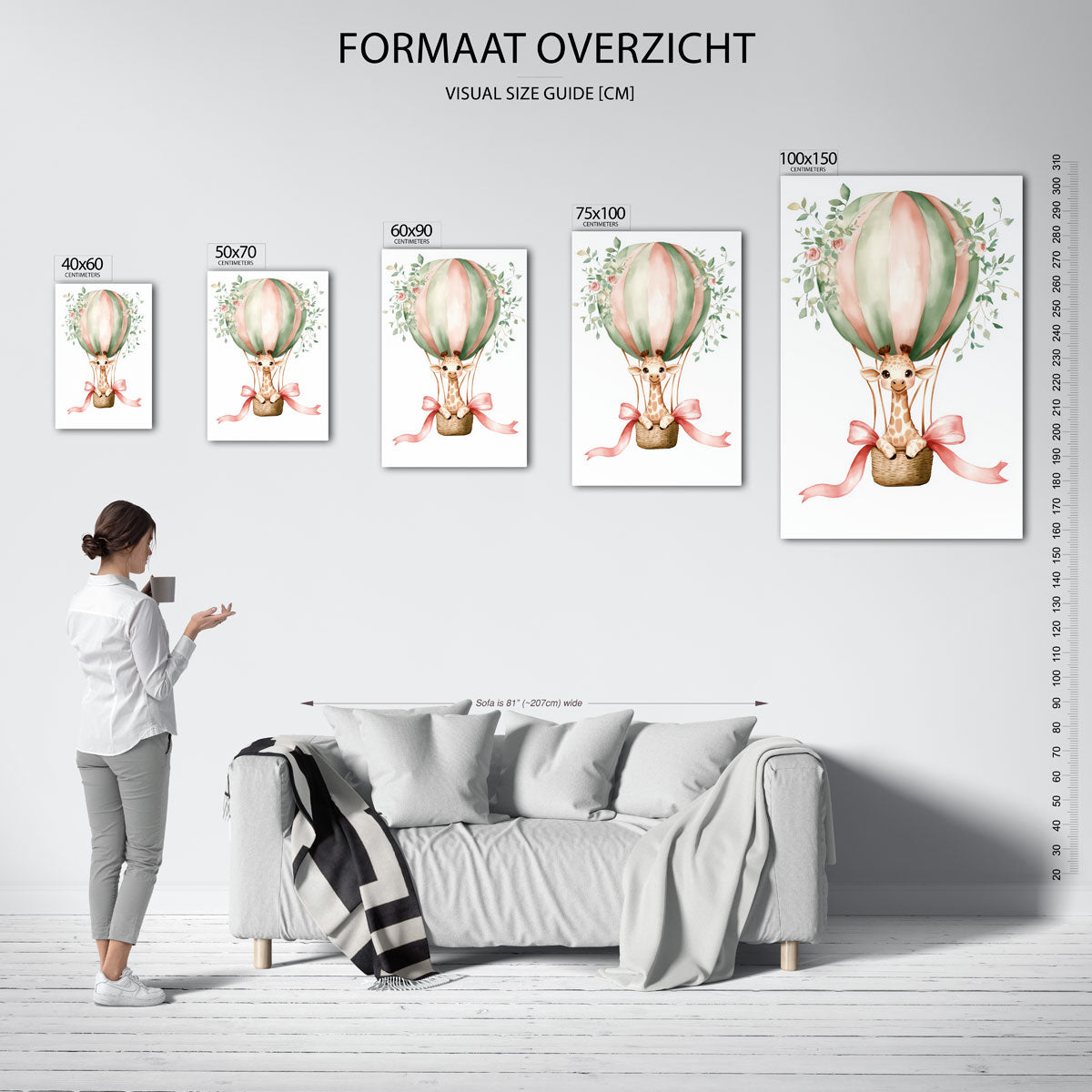 Dromerige ballonvaart Kunstwerk