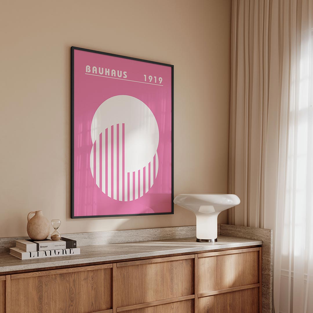 Cirkel en strepen Poster