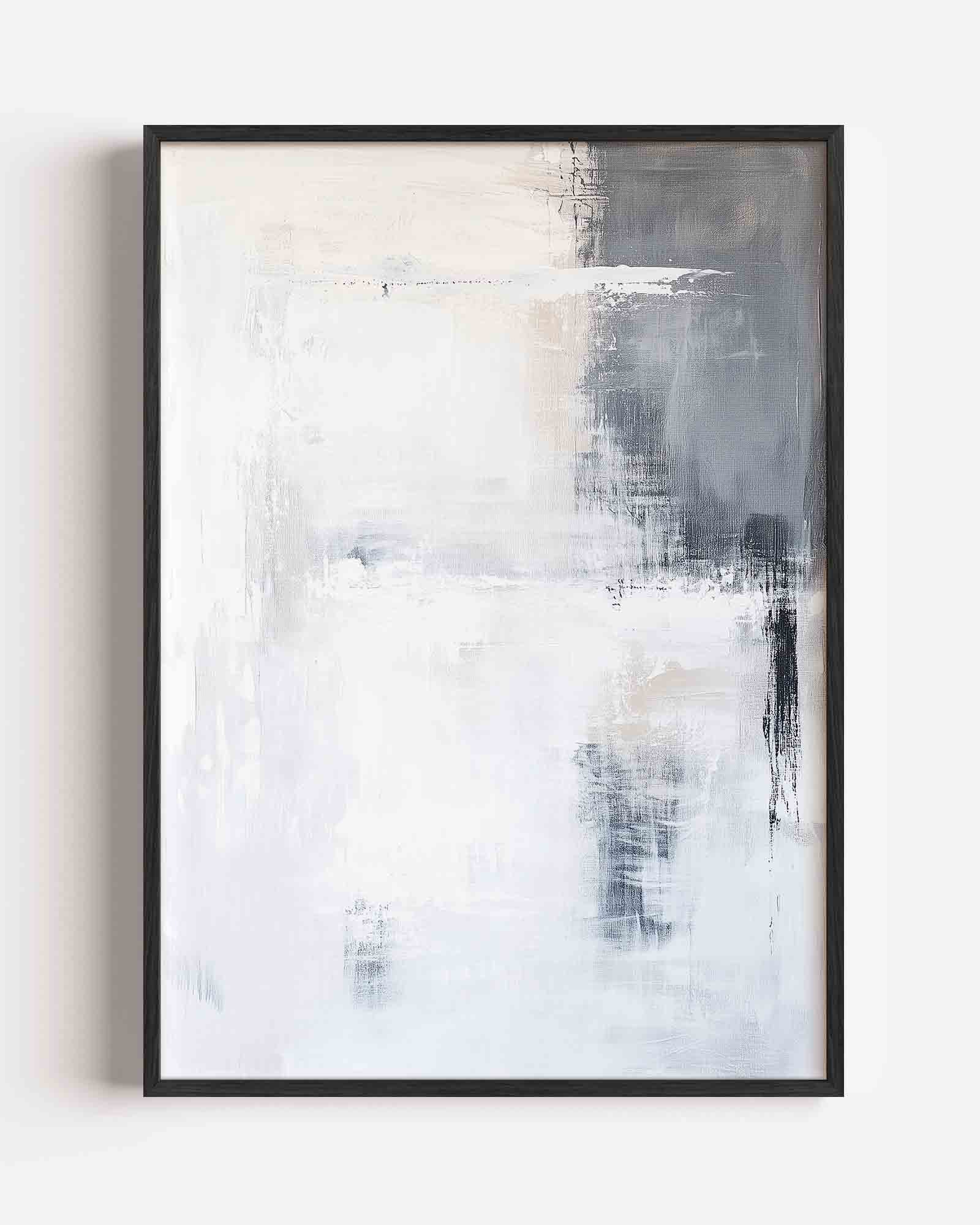 Abstracte grijze en witte Poster