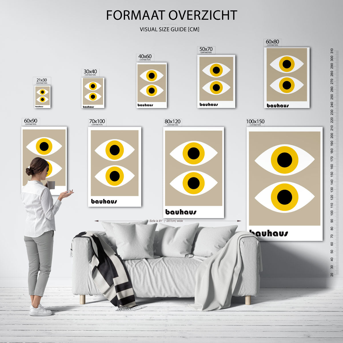 Oogvormen en kleur Poster