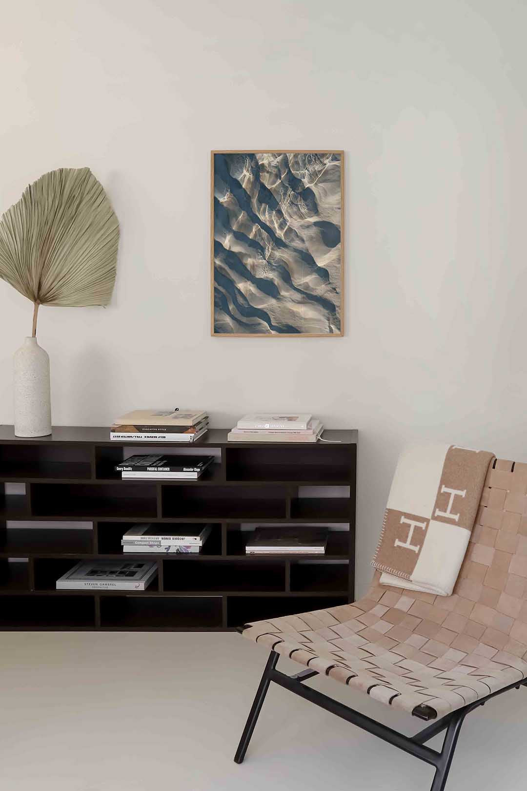 Zand en water reflecties Poster