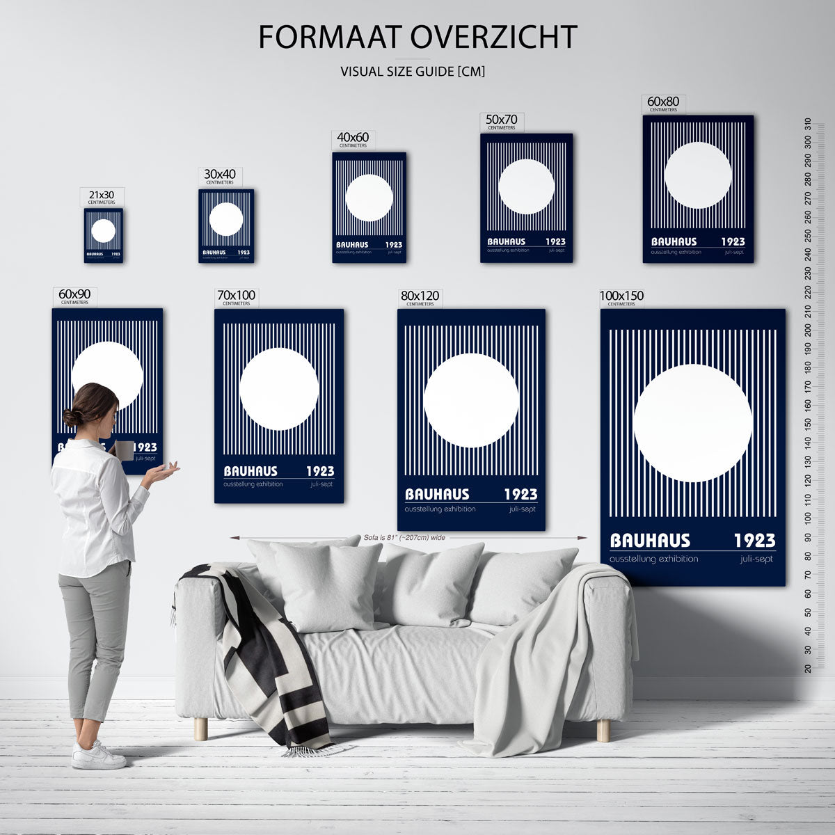Cirkel en lijnen Poster
