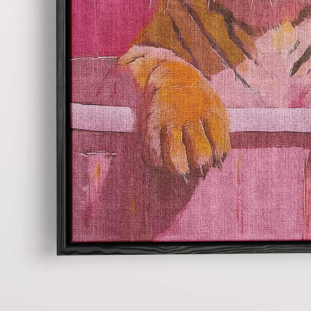 Kunstwerk „Tiger im Bad“