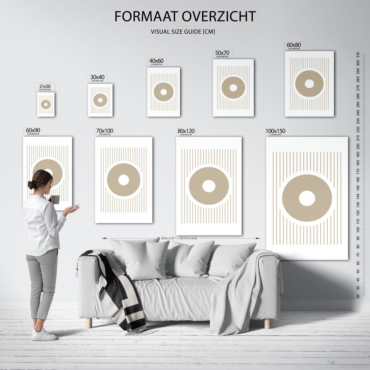 Cirkels en lijnen Poster