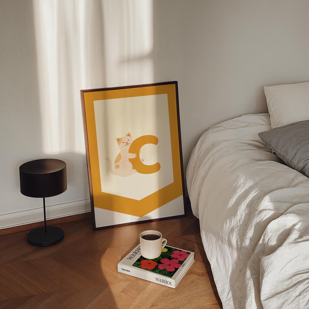 Kattenliefde Alfabet Poster-WallArtistic
