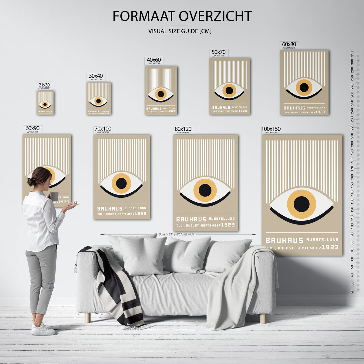 Oog en lijnen Poster