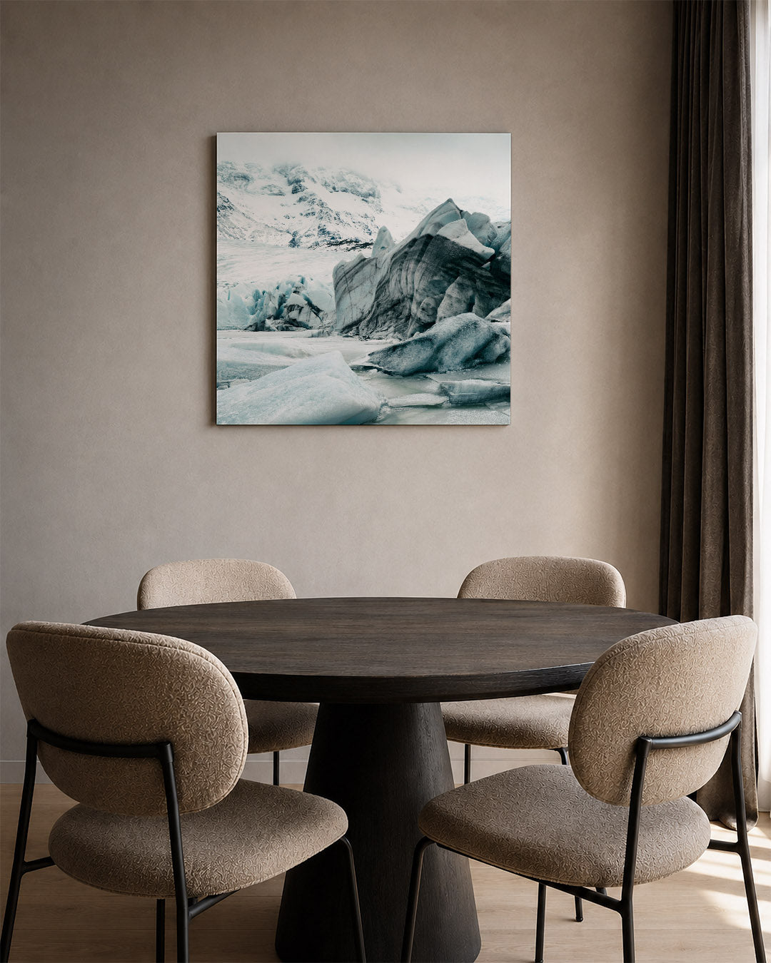 Ijslandschap bergen Kunstwerk