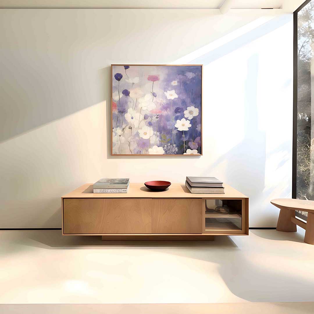 Bloemen in blauw Poster