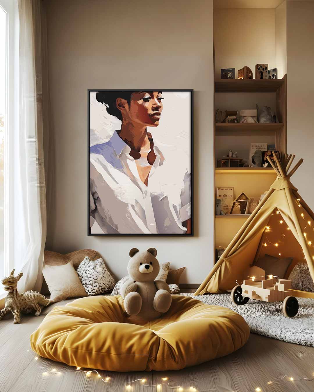 Elegantie in Wit Kunstwerk-canvas-dibond-plexiglas-wanddecoratie-WallArtistic