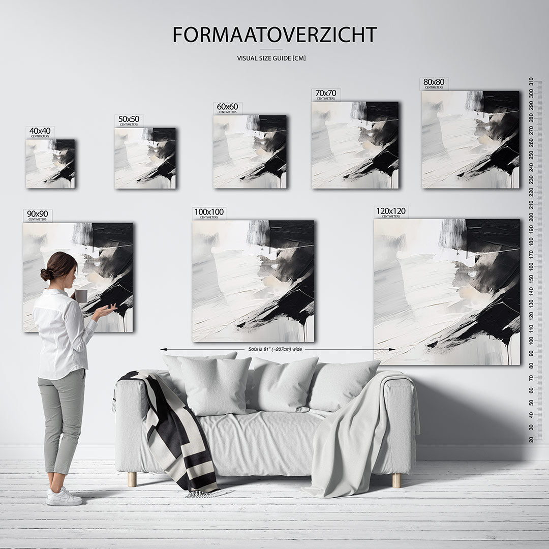 Dynamische penseelstreken Kunstwerk