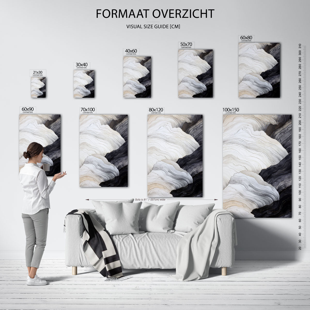 Golvende lijnen Poster