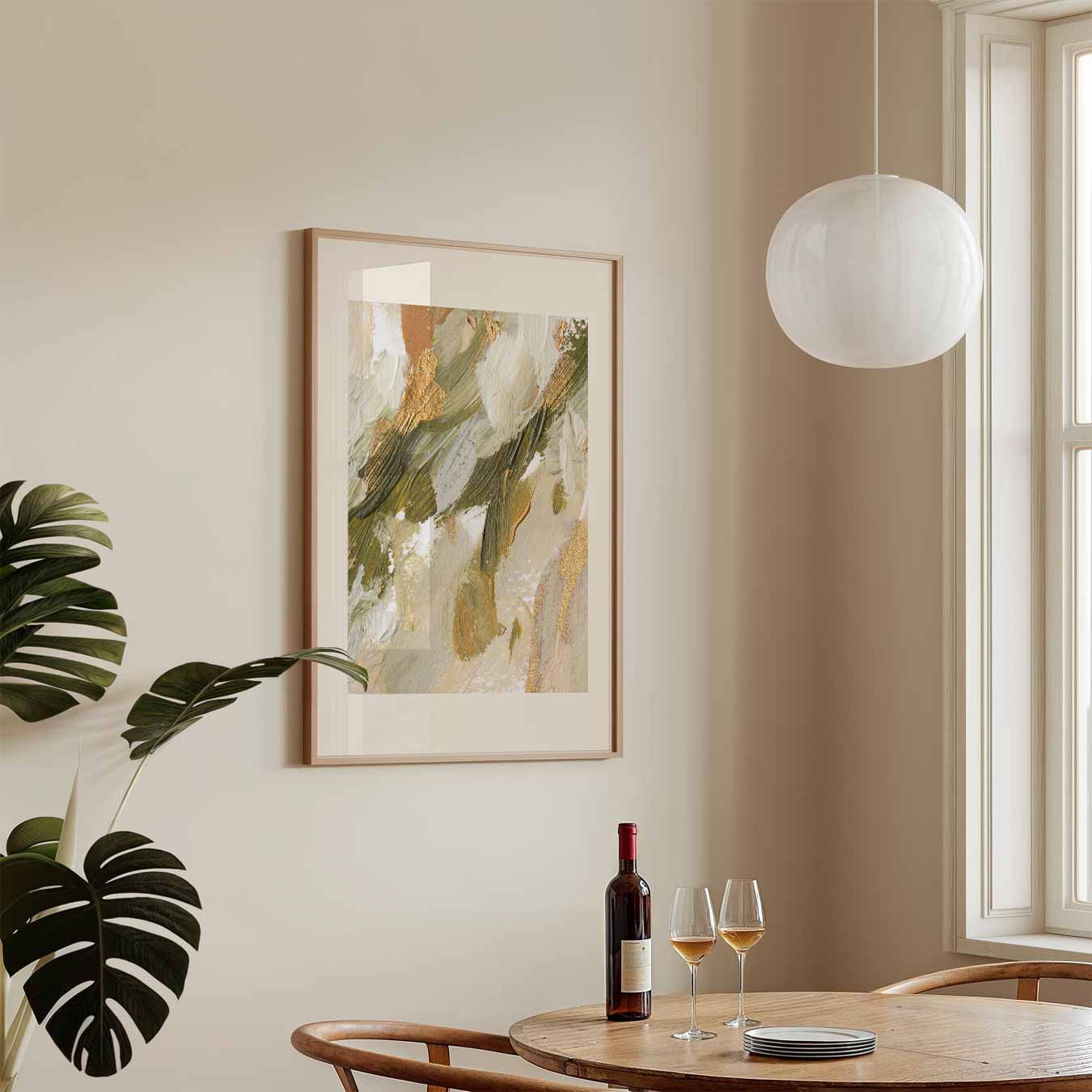 Elegante Abstracte Penseelstreken Poster-WallArtistic