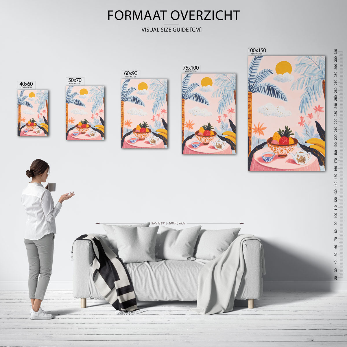 Tropisch tafereel Kunstwerk