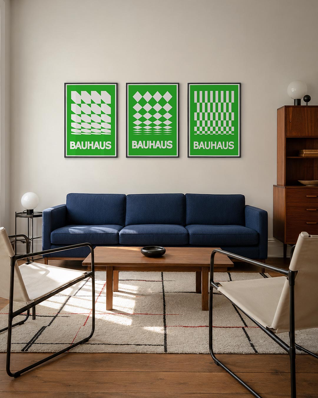 Groene vlakkenritme Posterset
