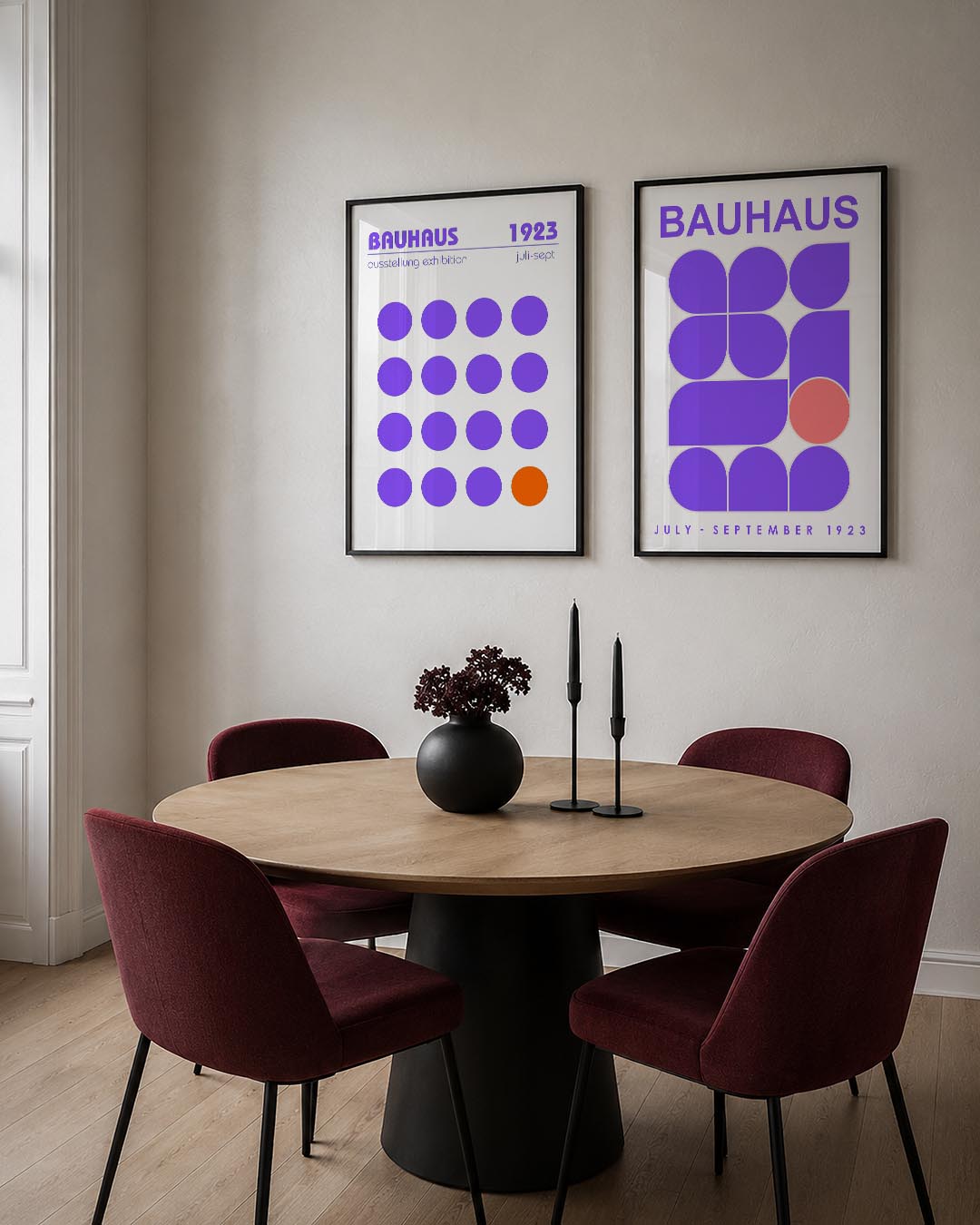 Cirkelpatroon en kleur Posterset