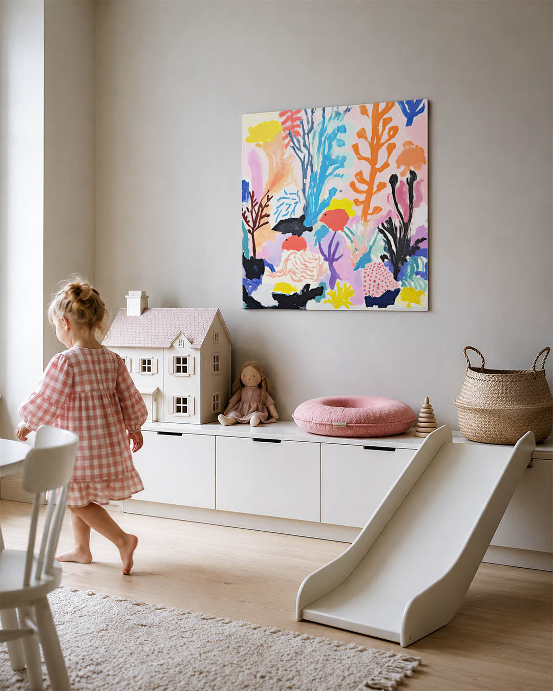 Vrolijke kleurenexplosie Kunstwerk