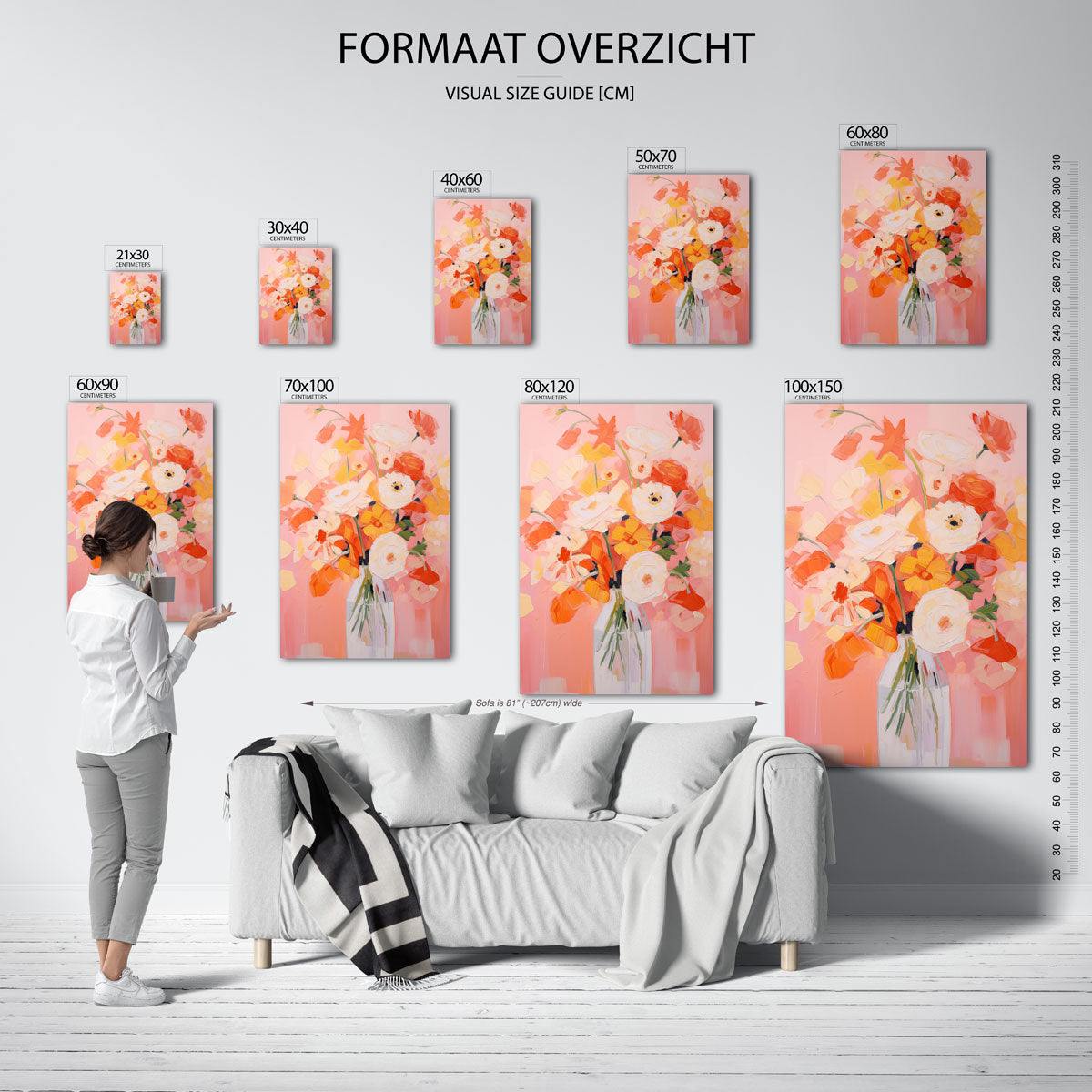 Bloemen in vaas Poster