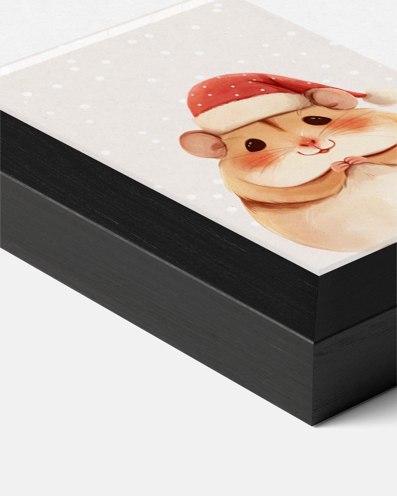 Schattige Kerst Hamster Poster-WallArtistic