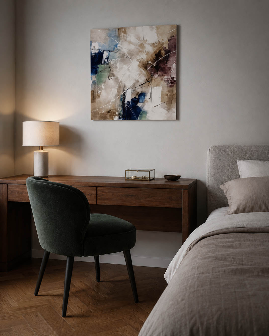 Dynamische kleurencompositie Kunstwerk
