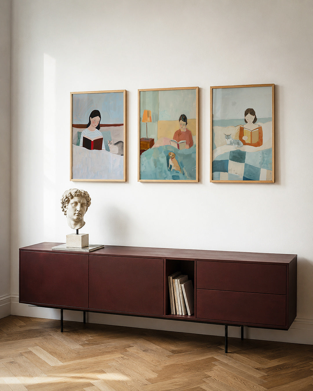 Rustige leeshoek Posterset