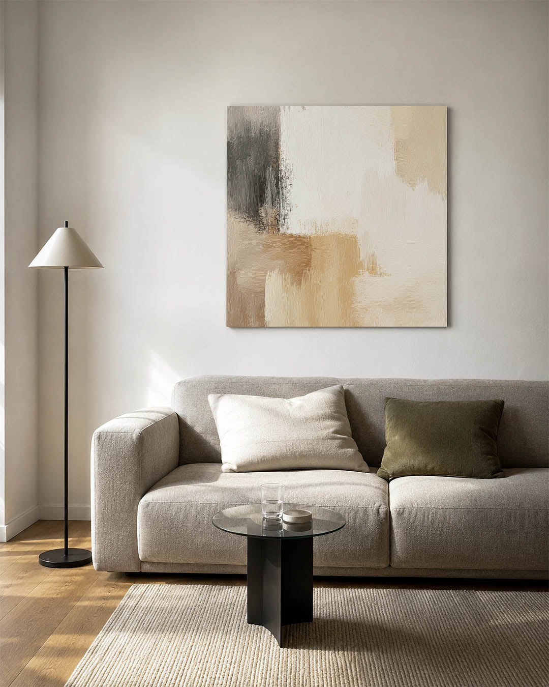Zachte kleuren compositie Kunstwerk