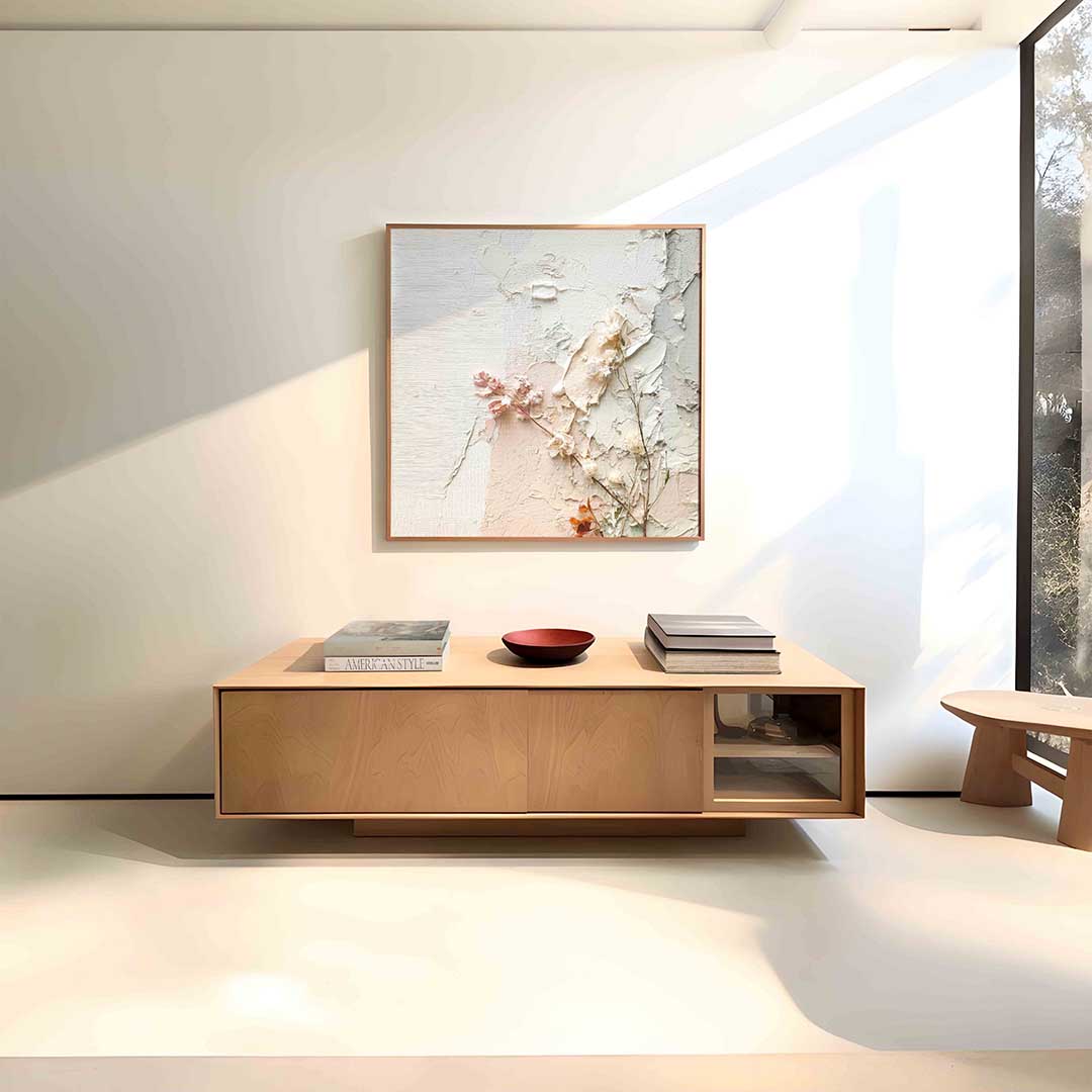 Gedroogde bloemen en textuur Poster