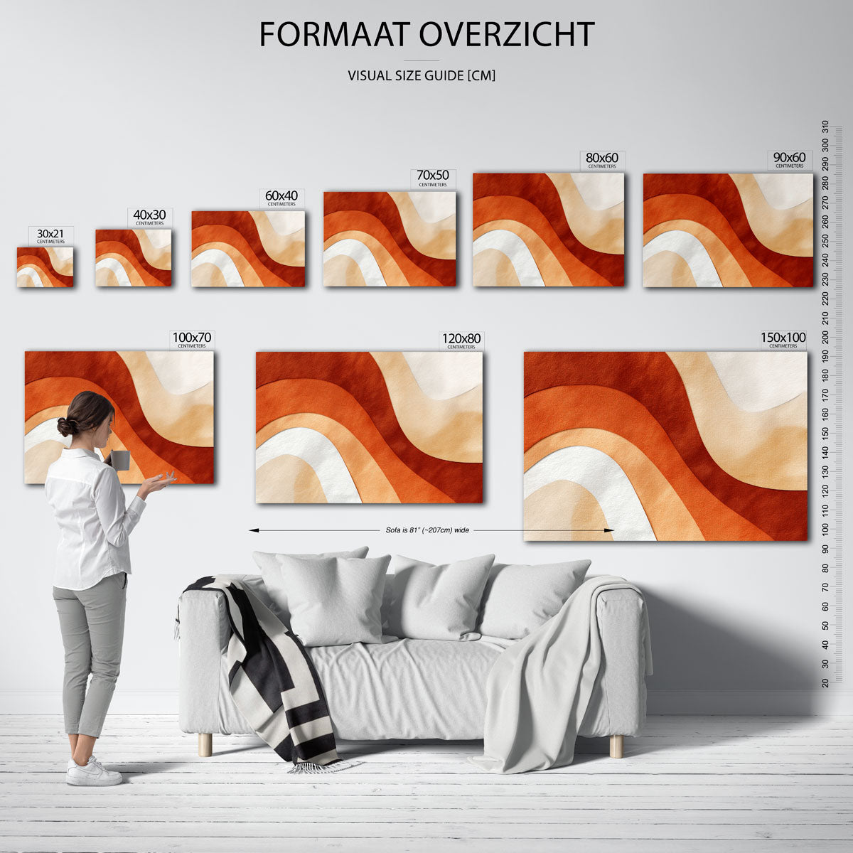 Golvende lijnen Poster