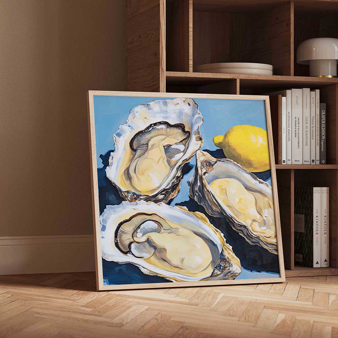 Oesters en citroen Poster
