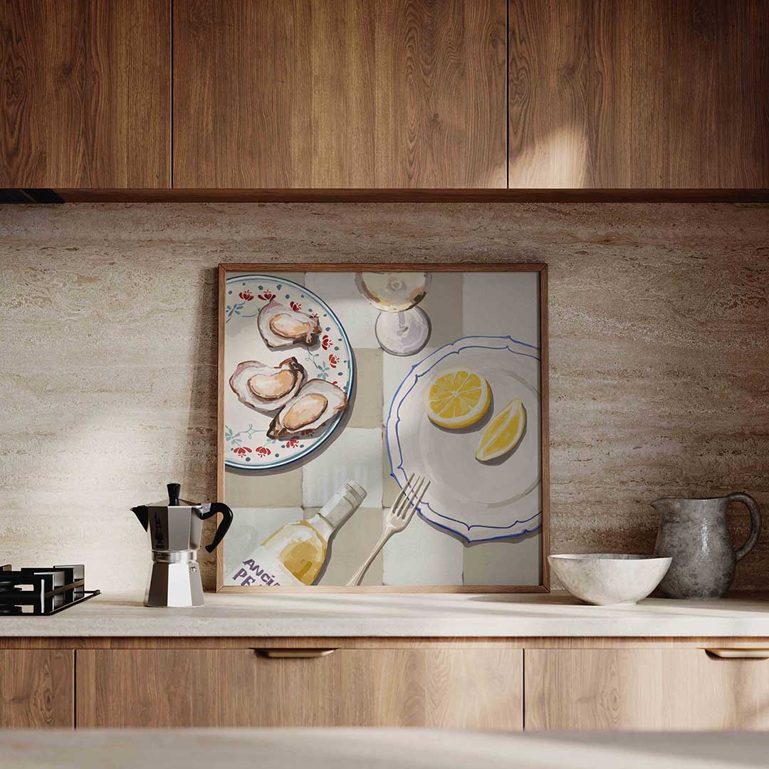 Oesters en citroen Poster