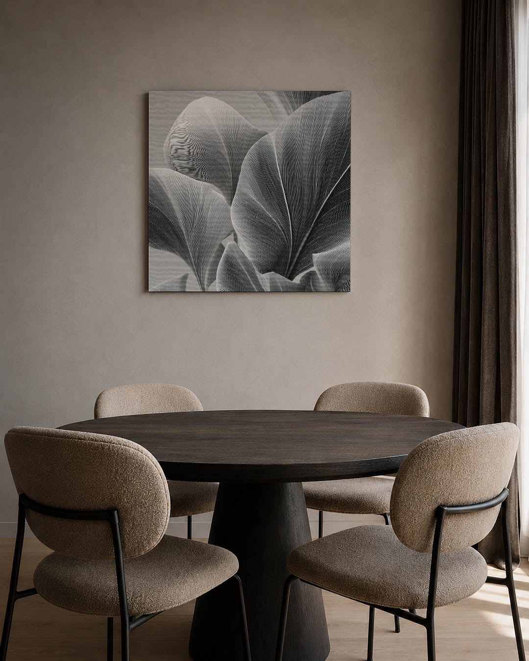 Organische lijnen compositie Kunstwerk