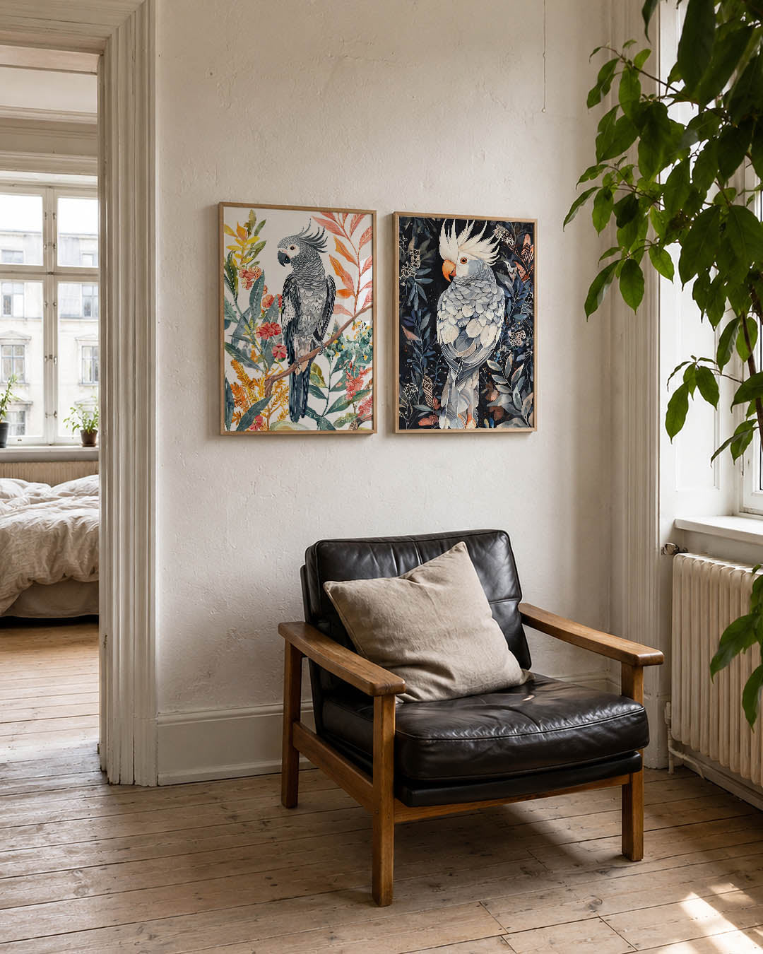 Vogels en bladeren Posterset
