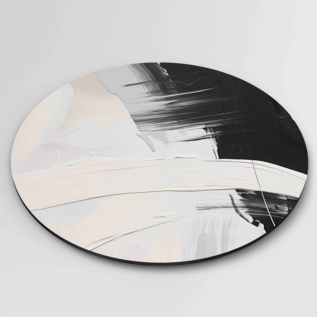 Zwart en wit abstracte Muurcirkel