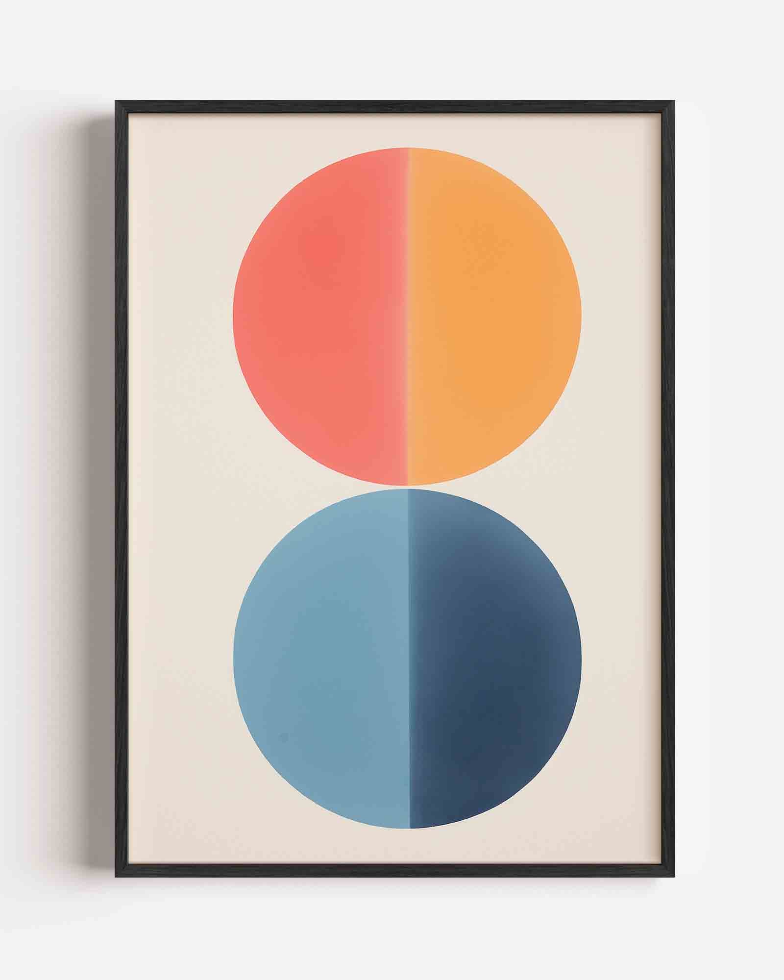 Twee halve cirkels Poster