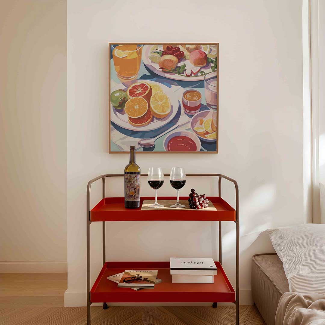 Ontbijt met fruit Poster