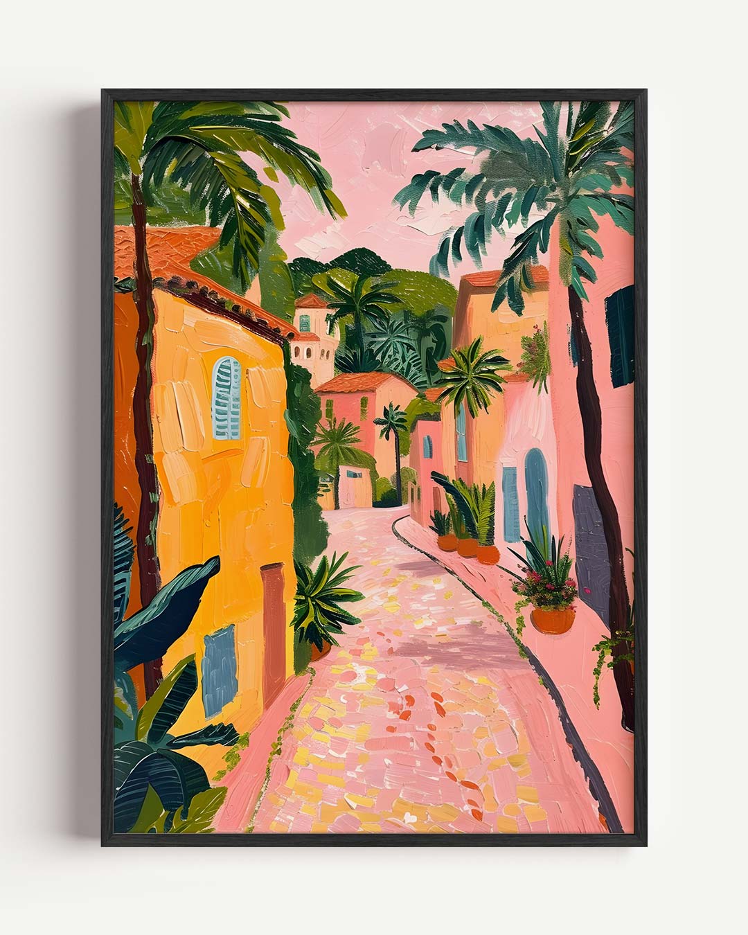 Tropische Straat in Zuid-Frankrijk Poster-WallArtistic