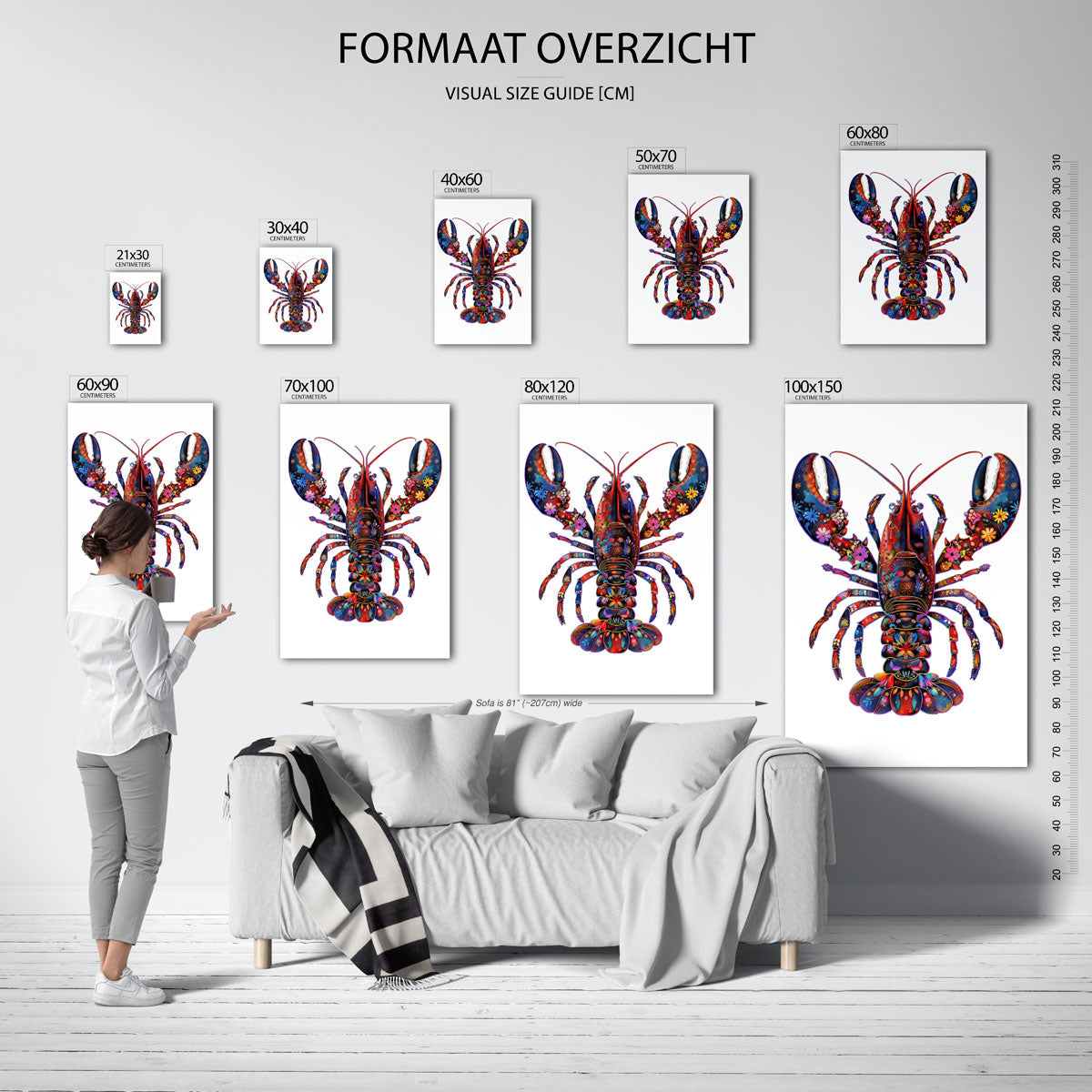 Kleurrijke kreeft Poster