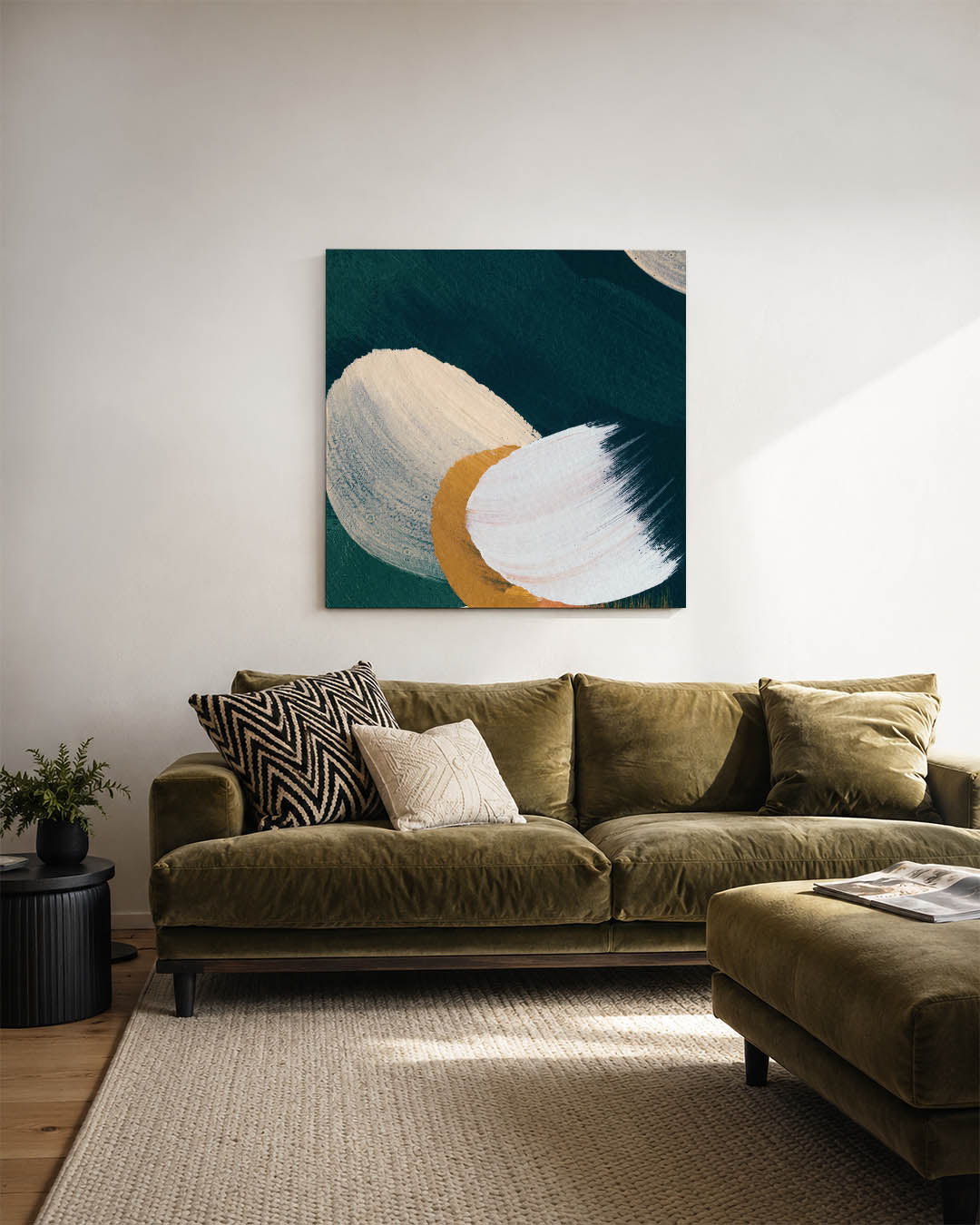 Organische borstelstreken Kunstwerk