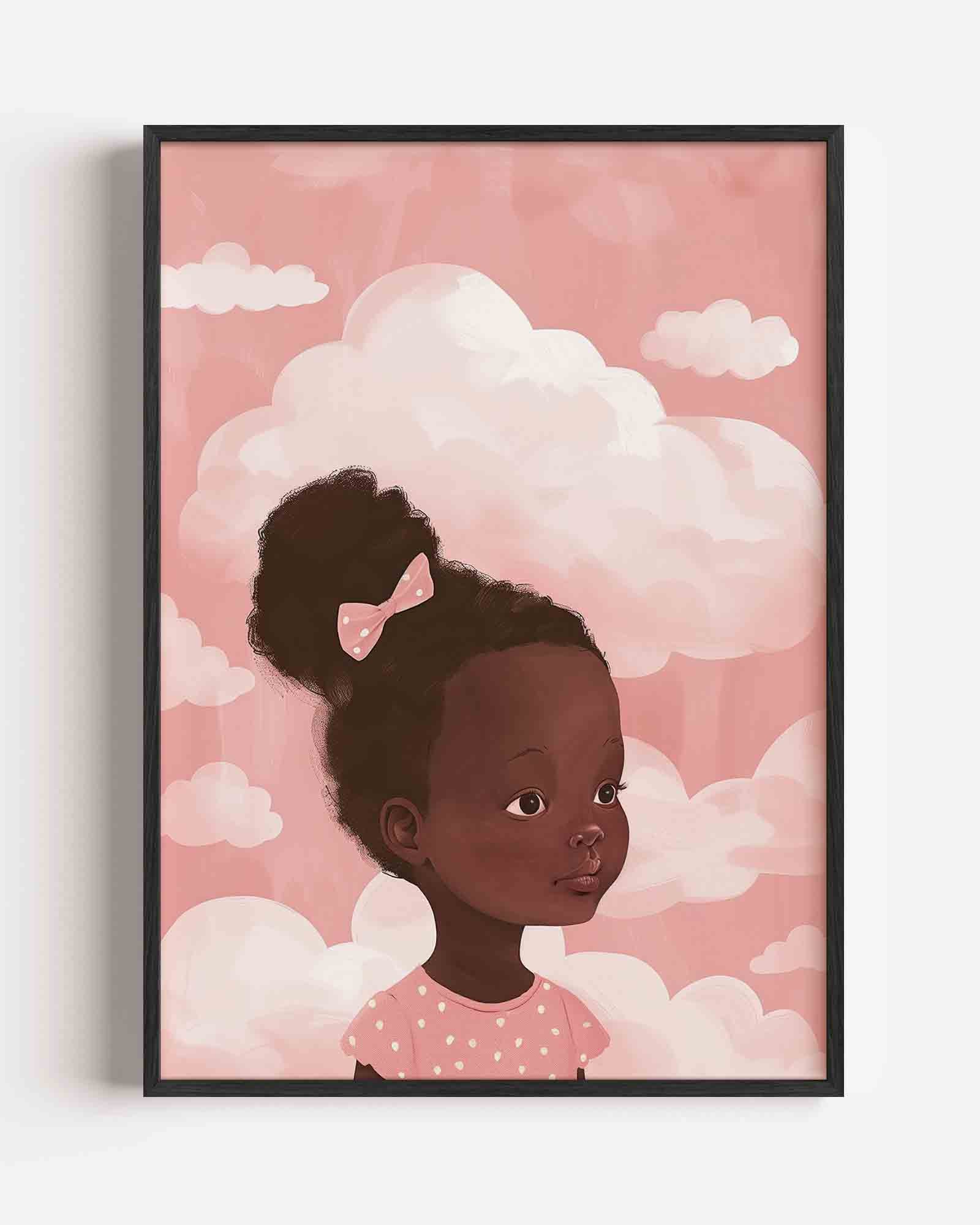Meisje met wolken Poster
