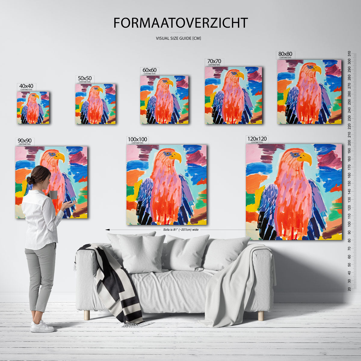 Gekleurde vogel Poster