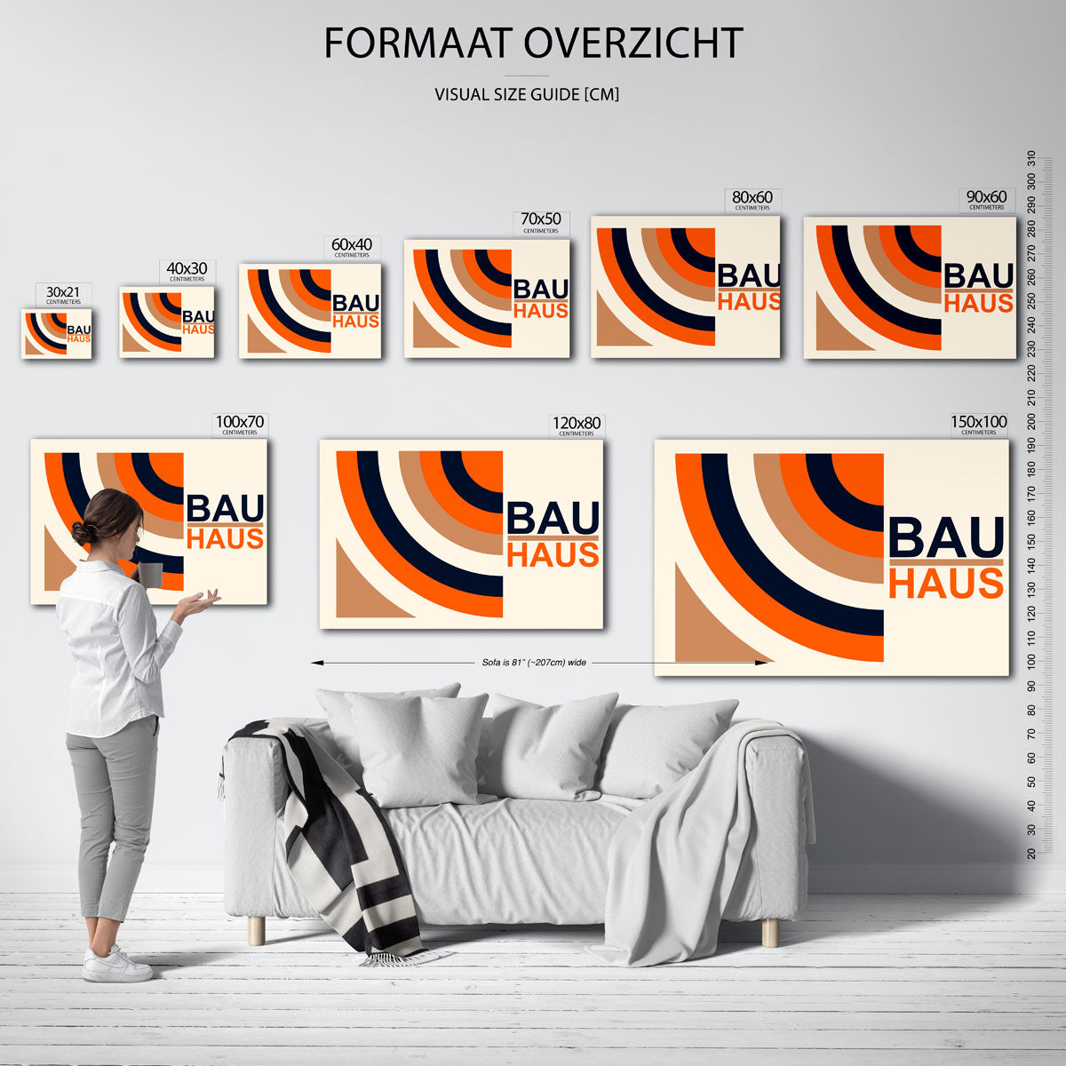 Kleurvlakken en lijnen Poster