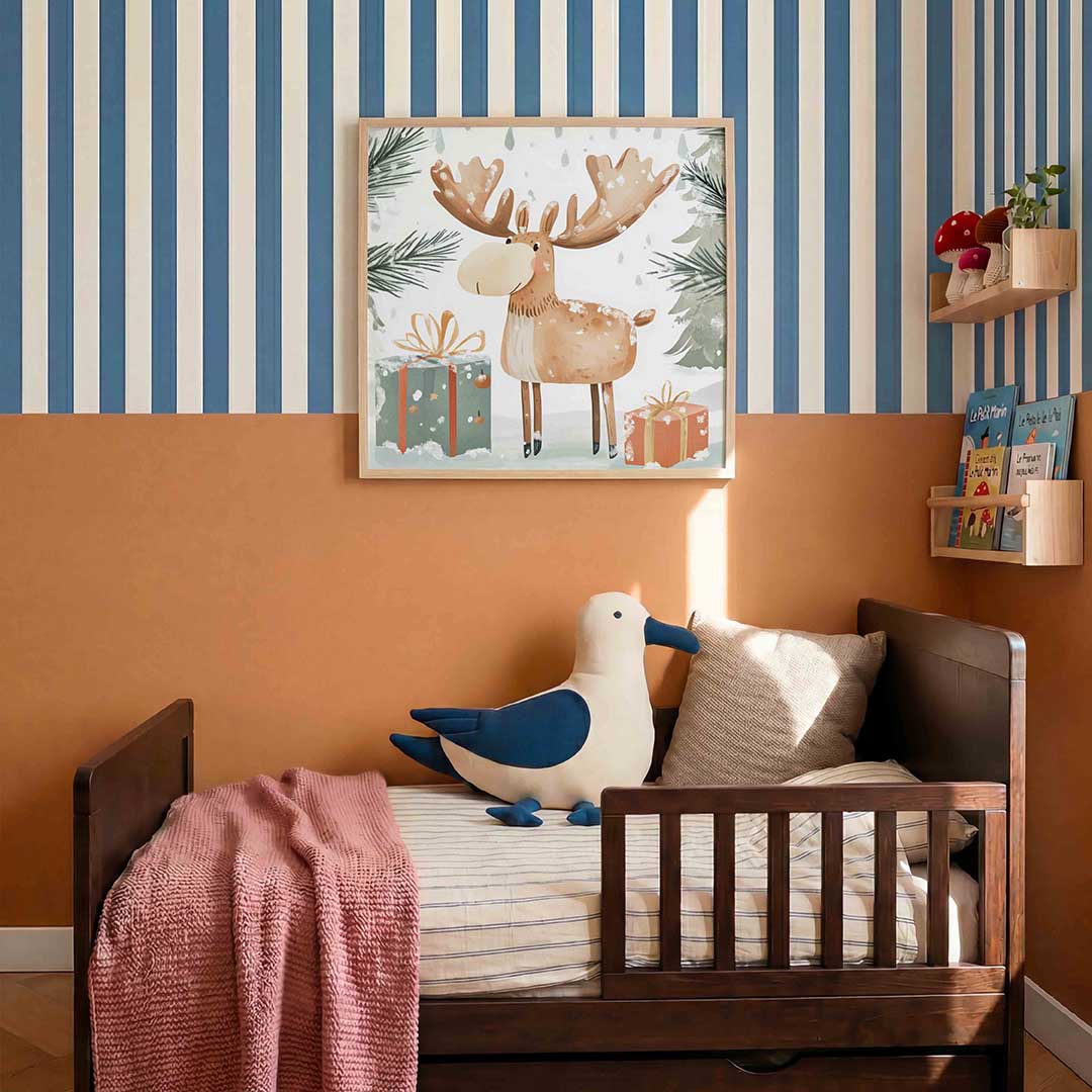 Rendier met cadeaus Poster
