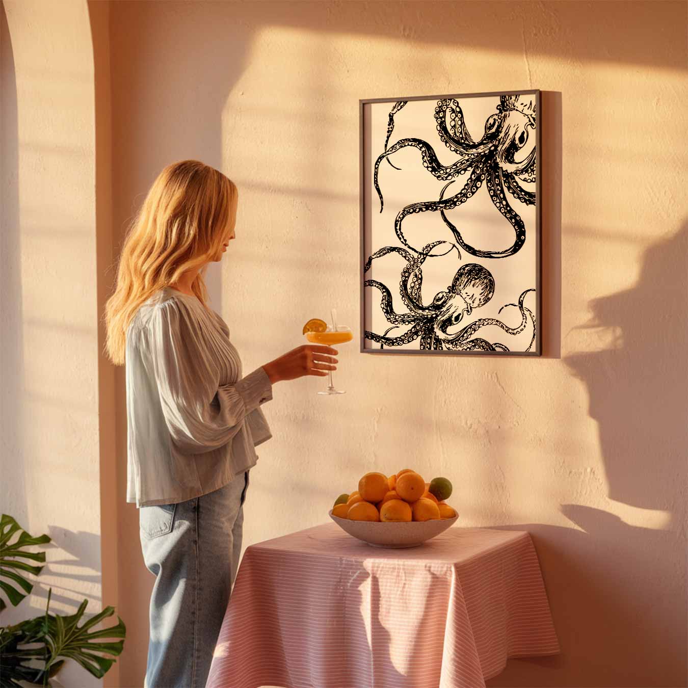 Octopus Elegantie Poster-WallArtistic