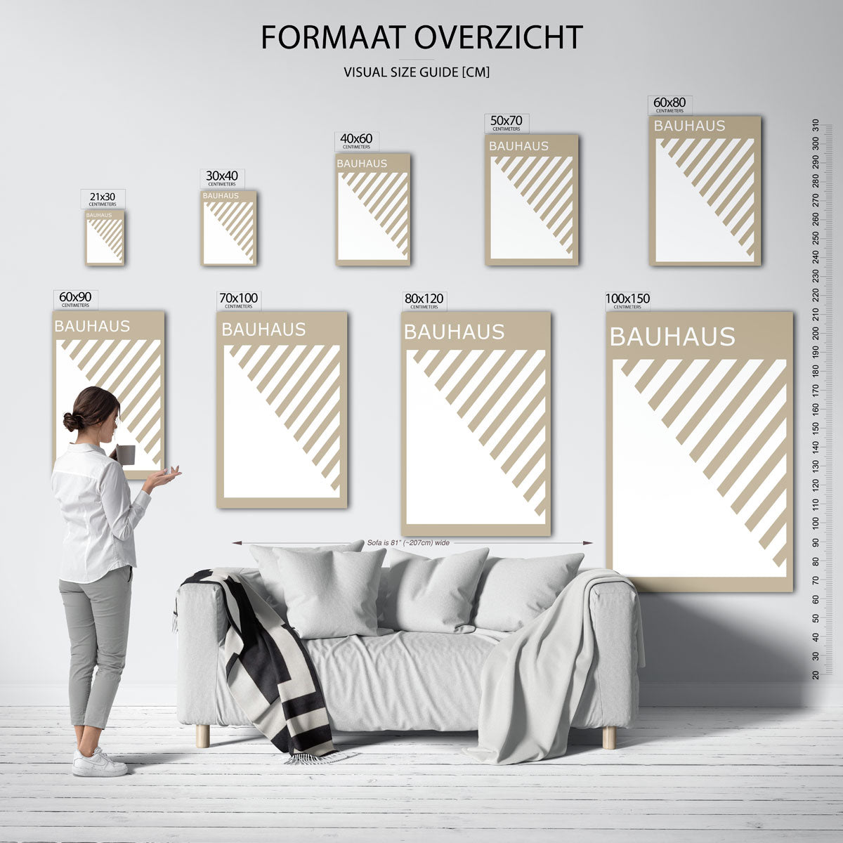 Diagonal lijnen Poster