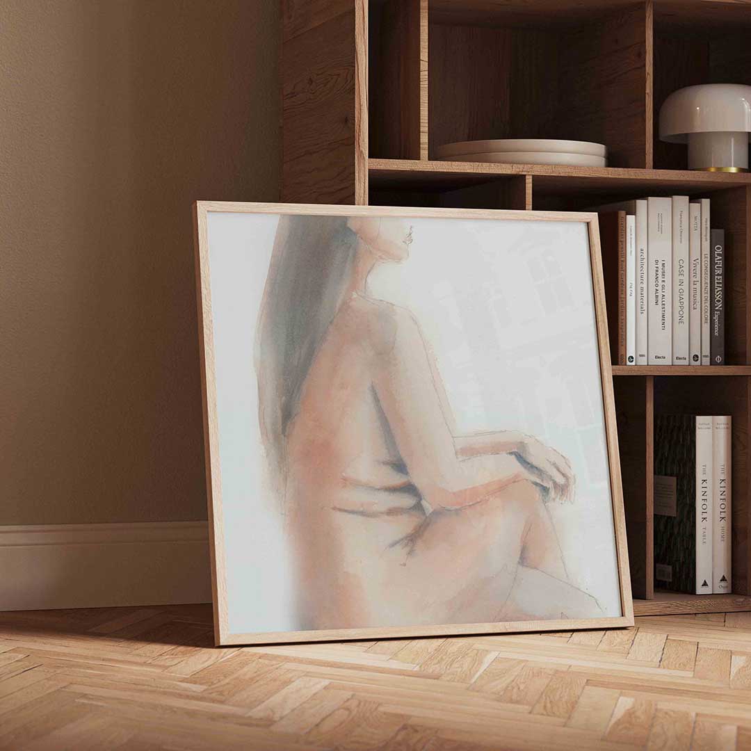 Zittende figuur Poster