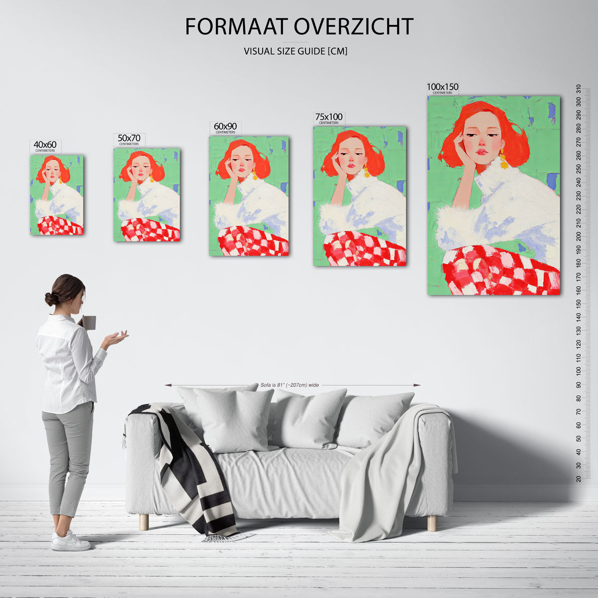 Vrouwelijk portret Kunstwerk