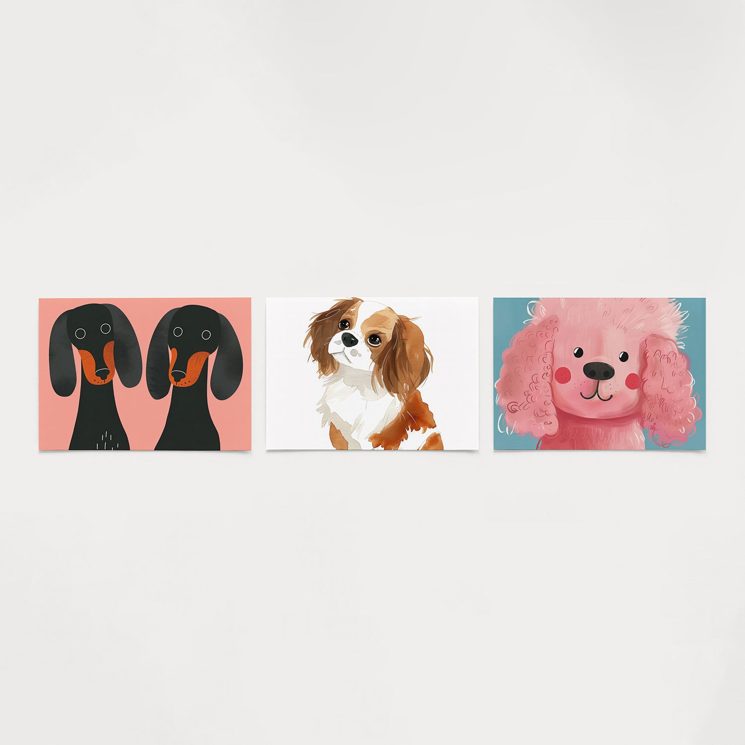 Hondenportret dubbel Posterset