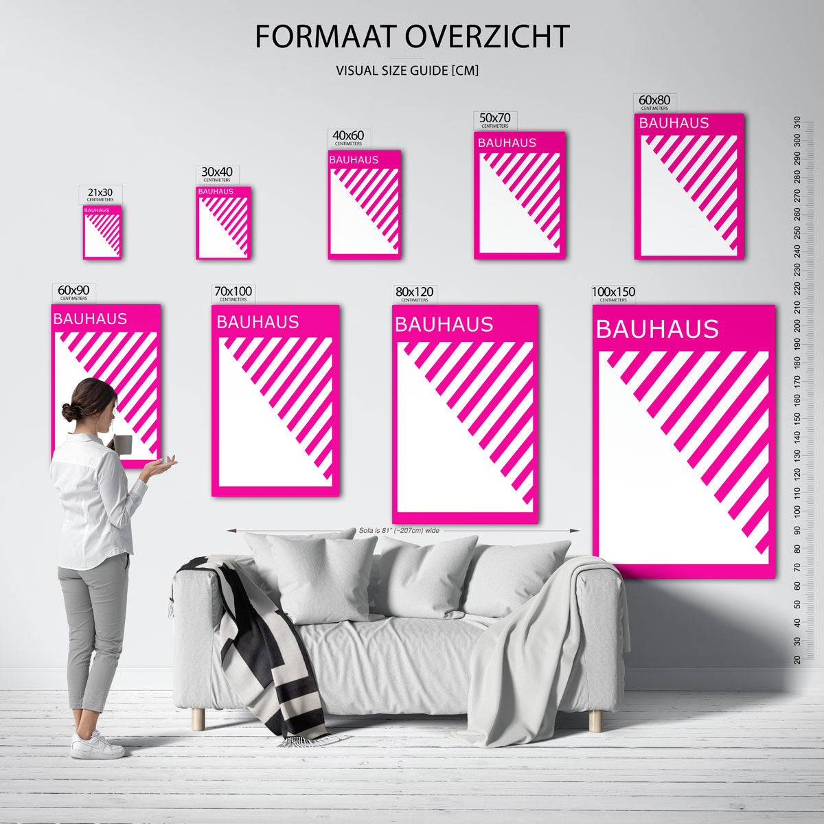 Diagonal lijnen Poster